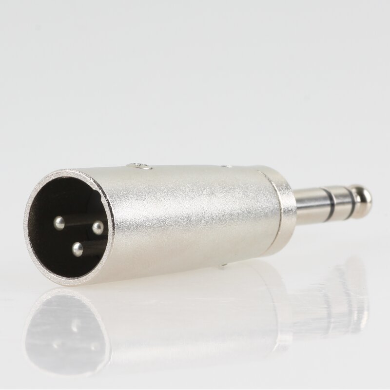 XLR-Adapter 3-pol Stecker auf 6,3mm Stereo Klinken Stecker