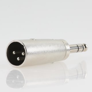 XLR-Adapter 3-pol Stecker auf 6,3mm Stereo Klinken-Stecker