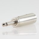 XLR-Adapter 3-pol Stecker auf 6,3mm Mono Klinken-Stecker