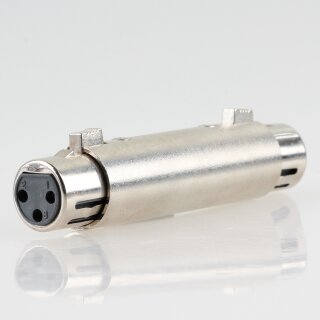 XLR-Adapter 3-pol Kupplung auf 3-pol Kupplung Buchse zu Buchse