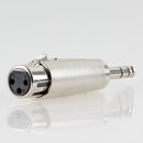 XLR-Adapter 3-pol Kupplung auf 6,3mm Klinken-Stecker Stereo