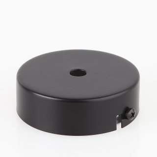 Lampen-Baldachin 80x25mm Metall schwarz  für 1 Lampenpendel ohne Zugentlastung
