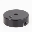 2-Loch Lampen-Baldachin Metall 80x25mm schwarz ohne...