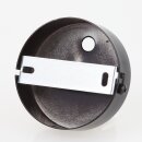 2-Loch Lampen-Baldachin Metall 80x25mm schwarz ohne Zugentlaster für 2 Lampenpendel