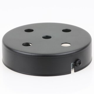 Lampen-Baldachin 100x25mm Metall schwarz ohne Zugentlaster für 5 Lampenpendel