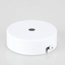 1-Loch Lampen-Baldachin Metall 80x25mm weiß ohne...