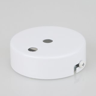 Lampen Metall Baldachin 80x25mm weiss  für 2 Lampenpendel