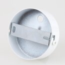 2-Loch Lampen-Baldachin Metall 80x25mm weiß ohne Zugentlaster für 2 Lampenpendel