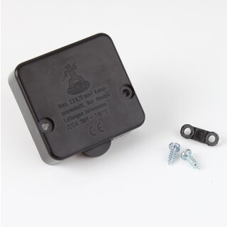 Interbär Einbau-Truhentaster schwarz 1-polig 250V/2A 50x52mm Möbelschalter für Schrankbeleuchtung
