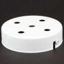 Lampen-Baldachin 100x25mm Metall weiß ohne Zugentlaster für 5 Lampenpendel