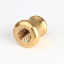 M10x1 Ziermuffe 18x18mm Messing roh für Lampen und Leuchtenbau