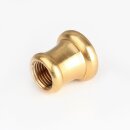 M10x1 Ziermuffe 18x18mm Messing roh für Lampen und Leuchtenbau