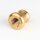 M10x1 Ziermuffe 18x18mm Messing roh für Lampen und Leuchtenbau