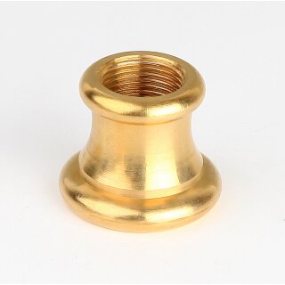 M10x1 auf M13x1 Reduzier-Ziermuffe 25x21mm Messing roh für Lampen und Leuchtenbau