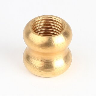 M10x1 Ziermuffe 15x15mm Messing roh für Lampen und Leuchtenbau