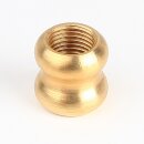 M10x1 Ziermuffe 15x15mm Messing roh für Lampen und Leuchtenbau