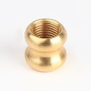 M10x1 Ziermuffe 15x15mm Messing roh für Lampen und Leuchtenbau