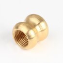 M10x1 Ziermuffe 15x15mm Messing roh für Lampen und Leuchtenbau