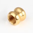 M10x1 Ziermuffe 15x15mm Messing roh für Lampen und Leuchtenbau