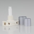 interBär Einbau-Druckschalter silber 1-polig EIN/AUS 250V/2A  mit Spezialknopf