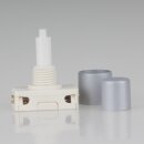 interBär Einbau-Druckschalter silber 1-polig EIN/AUS 250V/2A  mit Spezialknopf