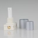 interBär Einbau-Druckschalter silber 1-polig EIN/AUS 250V/2A  mit Spezialknopf