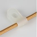 5 x Kabelhalter Befestigungsschelle Kunststoff natur für 2-5 mm Kabeldurchmesser 