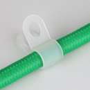 5 x Kabelhalter Befestigungsschelle Kunststoff natur...