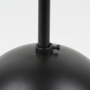 Lampen-Baldachin 120x62mm Metall schwarz Kugelform mit Leuchtenaufhängung