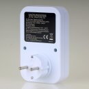 Elektromechanische Steckdosen Zeitschaltuhr weiß mit 24 h-Tagesprogramm IP20