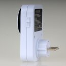 Elektromechanische Steckdosen Zeitschaltuhr weiß mit 24 h-Tagesprogramm IP20