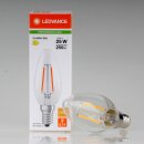 LEDVANCE E14 LED-Leuchtmittel 1,8W=(25W) Kerzen-Form klar 240V 2700K warmweiß 250 Lumen