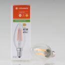 LEDVANCE E14 LED-Leuchtmittel 3,4W=(40W) 240V Kerzen-Form klar warmweiß 470 Lumen