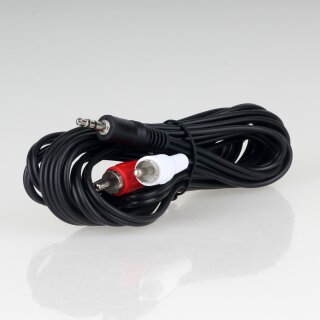 Audio-Verbindungskabel 3,5mm Stereo Klinkenstecker auf 2 x Cinchstecker 3 Meter