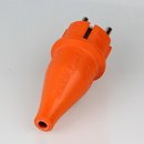 PVC Schutzkontakt-Stecker Gummistecker orange 250V/16A...