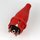 PVC Schutzkontakt-Stecker Gummistecker rot 250V/16A spritzwassergeschützt IP44