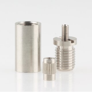 5x Drahtseilhalter Gripper Für 1,0 Mm Drahtseil – M6 Gewinde, Vernickelt 5x Drahtseilhalter Gripper Für 1,0 Mm Drahtseil – M6 Gewinde, Vernickelt