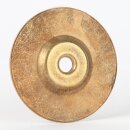 Schirmträgerplatte 70x5mm Metall vermessingt mit M10x1 Innengewinde für Lampen und Leuchtenbau