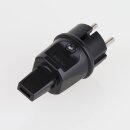 PVC Konturenstecker schwarz 250V/16A für Illu-Flachkabel Lichterkette