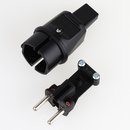 PVC Konturenstecker schwarz 250V/16A für Illu-Flachkabel