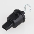 PVC Endstück mit Haken schwarz für Illu-Flachkabel Lichterkette