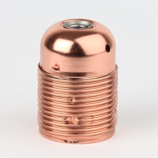 E27 Lampenfassung Metall verkupfert mit Gewindemantel Innenkern mit Erdungspol 250V/4A