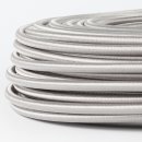 Textilkabel silber 5-adrig 5x0,75 mm² mit Stahlseil...