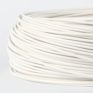 100 Meter PVC Aderleitung Elektro-Kabel Stromkabel 1x0,75 mm² H05V-K weiß (NYA-F)  flexibel