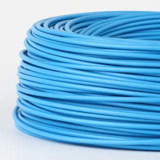 100 Meter PVC Aderleitung Elektro-Kabel Stromkabel 1x1,5 mm² H07V-K blau (NYA-F)  flexibel