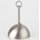 Lampen-Baldachin 50x100 Metall edelstahloptik Kugelform mit Leuchtenaufhängung
