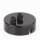 2-Loch Lampen-Baldachin Metall 80x25mm schwarz mit Zugentlaster Kunststoff  für 2 Lampenpendel