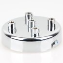 Lampen-Baldachin 100x25mm Metall verchromt mit Zugentlaster Metall für 5 Lampenpendel