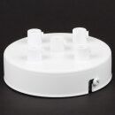 Lampen-Baldachin 100x25mm Metall weiß mit Zugentlaster Kunststoff für 5 Lampenpendel
