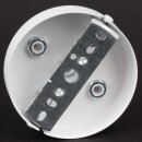 Lampen-Baldachin 100x25mm Metall weiß mit Zugentlaster Kunststoff für 5 Lampenpendel